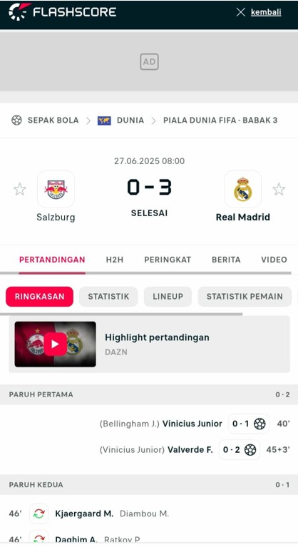 Highlight Pertandingan