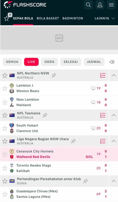 Skor Langsung Real-Time